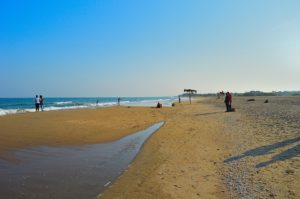 Paradise Beach with blue waves – beautiful places to visit in Pondicherry